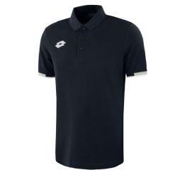 Koszulka piłkarska polo dla dorosłych LOTTO DELTA PQ. Niebieskie bluzki damskie Lotto, xl, bez wzorów, sportowe, bez kołnierzyka, bez ramiączek. W wyprzedaży za 49.00 zł.
