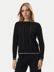 Liu Jo Sport Sweter TF6189 MS63L Czarny Regular Fit. Czarne swetry nierozpinane damskie Liu Jo Sport, l, bez wzorów, z syntetyku, sportowe, bez kołnierzyka, bez ramiączek. Za 559.99 zł.