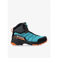 Buty trekkingowe męskie Scarpa Rush TRK GTX. Niebieskie buty zimowe męskie Scarpa, bez wzorów, bez obcasa, bez zapięcia. Za 722.99 zł.