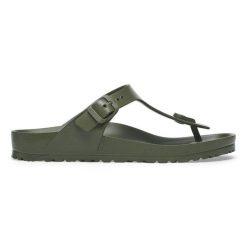 Klapki Birkenstock Gizeh Eva unisex 1019143 Zielone. Zielone klapki damskie bez wzorów, z materiału, klasyczne, bez obcasa, bez zapięcia. Za 368.21 zł.