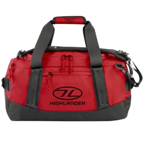 Torba Duffle Highlander Hauler. Czerwone torby sportowe męskie Highlander, bez wzorów, z materiału, duże. Za 326.00 zł.