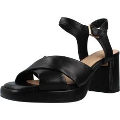 Sandały CLARKS RITZY75 RAE Czarny. Czarne sandały damskie Clarks, bez wzorów, ze skóry, bez obcasa, bez zapięcia. Za 279.99 zł.