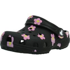 Sandały CROCS CLASSIC FLOWER CLOG Czarny. Czarne sandały damskie Crocs, bez wzorów, z syntetyku, bez obcasa, bez zapięcia. Za 189.99 zł.