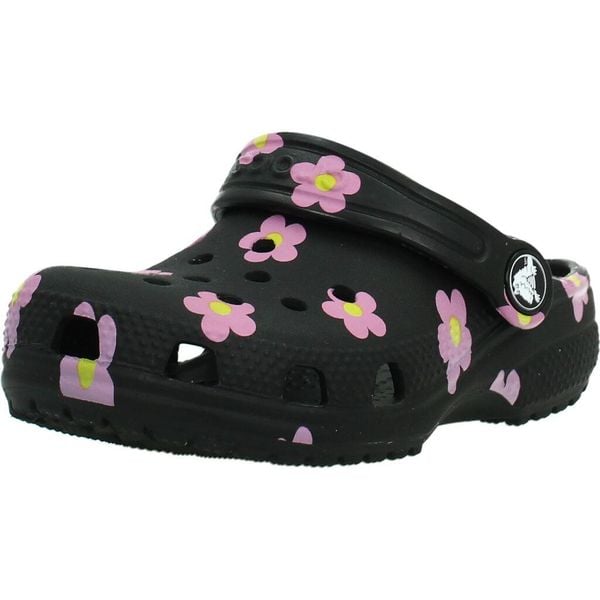 Sandały CROCS CLASSIC FLOWER CLOG Czarny. Czarne sandały damskie Crocs, bez wzorów, z materiału, bez zapięcia. Za 119.99 zł.