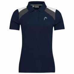 Koszulka polo damska CLUB 22 Tech. Niebieskie koszulki sportowe damskie Head, xl, bez wzorów, z materiału, bez ramiączek, tenisowe. W wyprzedaży za 140.00 zł.