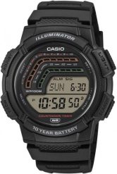 Zegarek męski Casio WS-1800-1AVEF czarny. Czarne zegarki męskie Casio, bez wzorów. Za 199.00 zł.