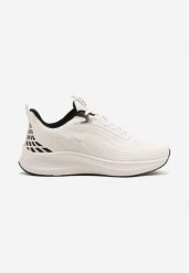 Biało-Czarne Buty Sportowe z Efektem Ombre Saravira. Białe buty sportowe męskie Born2be, bez wzorów, z jeansu, bez zapięcia. Za 119.99 zł.