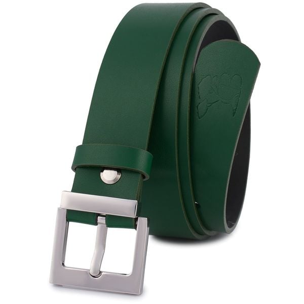 Pasek skórzany BELTIMORE r.100-115 cm D69 zielony. Zielone paski damskie bez wzorów. Za 59.90 zł.