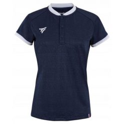 Koszulka polo tenisowa damska Tecnifibre Team Mesh Polo. Niebieskie bluzki damskie TECNIFIBRE, bez wzorów, z meshu, sportowe, bez kołnierzyka, bez ramiączek. Za 219.99 zł.