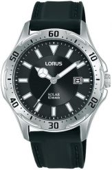 Zegarek męski Lorus RX399AX9 czarny. Czarne zegarki męskie Lorus, bez wzorów. Za 389.00 zł.