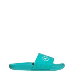 Klapki Mercedes - AMG Petronas Formula One Team adilette Comfort. Białe klapki damskie Adidas, bez wzorów, klasyczne, bez obcasa, bez zapięcia. Za 249.00 zł.