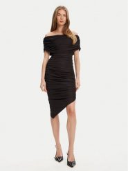 Marciano Guess Sukienka koktajlowa 5YGK06 6334A Czarny Extra Slim Fit. Czarne sukienki damskie Marciano Guess, z aplikacjami, z wiskozy, wizytowe, bez kołnierzyka, bez ramiączek. Za 869.99 zł.
