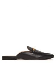 TWINSET Klapki 251TCP136 Czarny. Czarne klapki damskie Twinset, bez wzorów, ze skóry, bez obcasa, bez zapięcia. Za 499.99 zł.