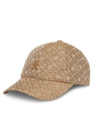 Tommy Hilfiger Czapka z daszkiem Monogram AW0AW17139 Beżowy. Brązowe czapki damskie Tommy Hilfiger, bez wzorów, z bawełny. Za 129.99 zł.