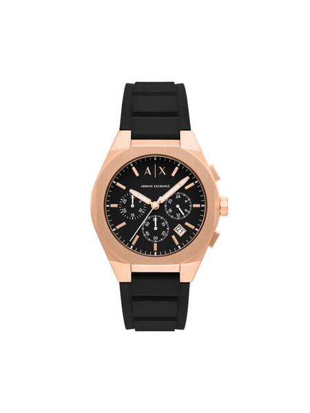 Armani Exchange Zegarek Sync AX4190 Czarny. Czarne, analogowe zegarki męskie Armani Exchange, bez wzorów. Za 589.99 zł.