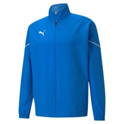 Kurtka uniwersalna męska Puma Teamrise Sideline. Niebieskie kurtki męskie Puma, m, bez wzorów, z materiału, klasyczne, z kapturem. Za 168.99 zł.