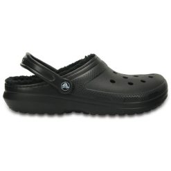 Sandały CROCS CLASSIC LINED CLOG Czarny. Czarne sandały męskie Crocs, bez wzorów, z gumy, bez zapięcia. Za 264.99 zł.