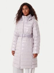 Calvin Klein Płaszcz zimowy LV044D543G Szary Slim Fit. Szare płaszcze damskie Calvin Klein, na zimę, l, bez wzorów, z syntetyku, bez kołnierzyka, bez kaptura. Za 839.99 zł.