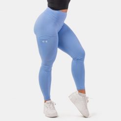 Legginsy fitness damskie NEBBIA Active High-Waist Smart Pocket. Niebieskie legginsy damskie Nebbia, bez wzorów. Za 139.99 zł.