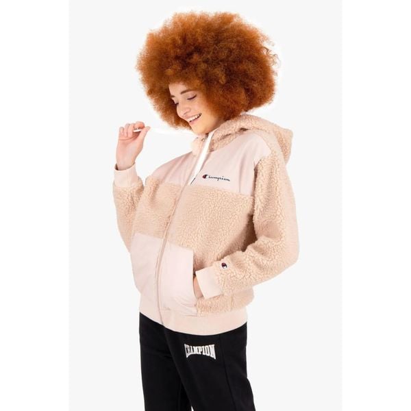 Bluza sportowa damska Champion Hooded Full Zip Sweat. Brązowe bluzy damskie Champion, bez wzorów, sportowe, bez ramiączek, z kapturem. Za 268.00 zł.