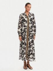 Devotion TWINS Sukienka letnia Armoni 025.306G Czarny Loose Fit. Czarne sukienki damskie Devotion Twins, na lato, l, bez wzorów, z bawełny, bez kołnierzyka, bez ramiączek. Za 1,299.00 zł.