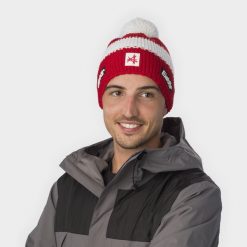 Czapka dla dorosłych Star Pompon MÜ SKA. Czerwone czapki damskie Eisbar, bez wzorów, z materiału, retro. Za 194.49 zł.