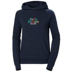 Bluza sportowa damska Helly Hansen Core Graphic. Niebieskie bielizna sportowa damska Helly Hansen, na zimę, xl, bez wzorów, sportowe, bez ramiączek, z kapturem. Za 502.00 zł.