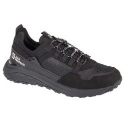 Męskie Buty Sportowe Dromoventure Low. Czarne buty sportowe męskie Jack Wolfskin, bez wzorów, bez zapięcia. Za 653.99 zł.