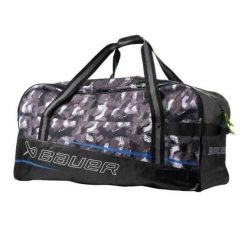 Torba Hokejowa Premium Jeden Rozmiar. Czarne torby sportowe męskie Bauer, bez wzorów, z materiału, z nadrukiem. Za 654.99 zł.