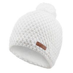 Czapka narciarska dla dorosłych Wedze Timeless. Białe czapki damskie WED'ZE, na zimę, bez wzorów, z dzianiny. Za 59.99 zł.