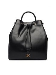 Calvin Klein Plecak Ck Drawstring Backpack LV04F3329G Czarny. Czarne plecaki damskie Calvin Klein, bez wzorów, ze skóry. Za 649.99 zł.