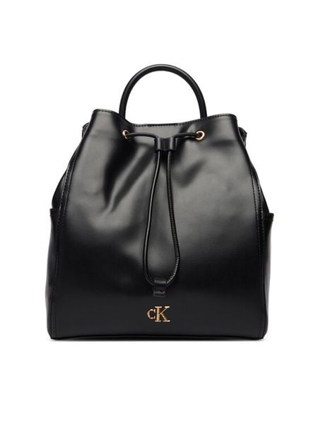 Calvin Klein Plecak Ck Drawstring Backpack LV04F3329G Czarny. Czarne plecaki damskie Calvin Klein, bez wzorów, ze skóry. Za 649.99 zł.