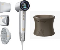 Suszarka SkinVibe SkinVibe Aurea Family X Plasma (SV-001SL) + SkinVibe PonyGadget - Guma do włosów, brązowa (SV-004BR). Brązowe suszarki do włosów SkinVibe. Za 899.00 zł.