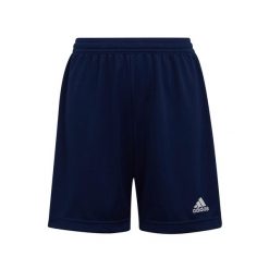 Spodenki piłkarskie junior Adidas Entrada 22. Niebieskie szorty damskie Adidas, bez wzorów, sportowe. Za 48.00 zł.