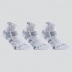 Skarpety sportowe tenis RS560 3 pary. Białe skarpety męskie ARTENGO, bez wzorów, z bawełny. Za 49.99 zł.