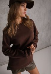 Brązowa Bluza ze Ściągaczami na Dole przy Szyi i przy Rękawach Emberlie. Brązowe bluzy sportowe męskie Renee, l, bez wzorów, z dresówki, bez kaptura. Za 59.99 zł.