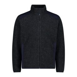 Kurtka wooltech CMP. Czarne kurtki męskie CMP, bez wzorów, sportowe, bez kaptura. Za 548.50 zł.