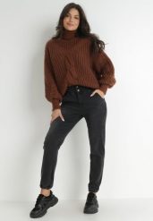 Czarne Jeansy Joggery Keilah. Czarne jeansy damskie Born2be, bez wzorów, z jeansu, klasyczne. Za 84.99 zł.