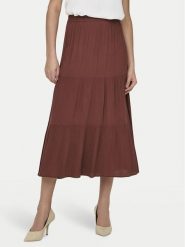 ONLY Spódnica maxi Mikka 15324808 Brązowy Regular Fit. Brązowe spódnice damskie ONLY, xs, bez wzorów, z wiskozy, maxi. Za 79.99 zł.