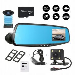 Wideorejestrator Kamera Samochodowa Wideorejestrator w lusterku 1080P FULL HD karta SD 32GB. Wideorejestratory NoName. Za 147.40 zł.