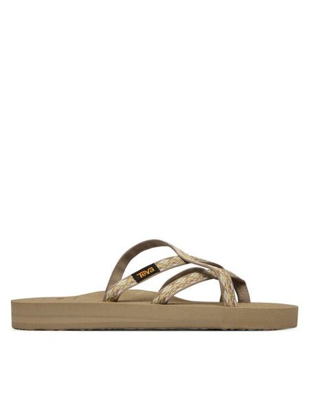 Teva Klapki Olowahu 6840 Beżowy. Brązowe klapki damskie Teva, bez wzorów, z materiału, bez obcasa, bez zapięcia. Za 112.99 zł.
