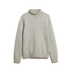 Golf z wysokim kołnierzem w stylu lat 90. Superdry. Szare swetry męskie Superdry, na zimę, m, bez wzorów, eleganckie, bez kołnierzyka, bez ramiączek. Za 392.55 zł.