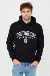 DSQUARED2 Czarna bluza Cool Fit Hoodie. Czarne bluzy męskie Dsquared2, m, bez wzorów, bez kaptura. W wyprzedaży za 1,199.99 zł.