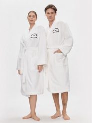 KARL LAGERFELD Szlafrok Unisex 215M2180 Biały Regular Fit. Białe szlafroki damskie KARL LAGERFELD, l, bez wzorów, z bawełny, bez ramiączek, bez kaptura. Za 549.99 zł.