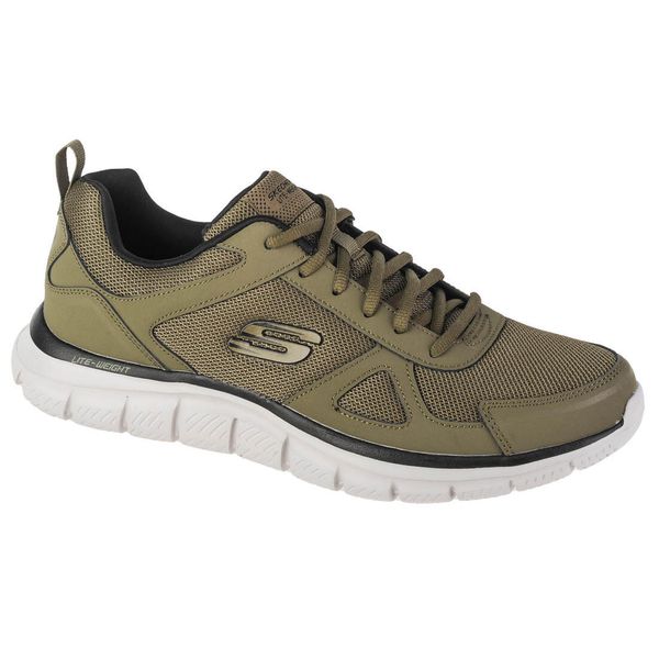Buty treningowe męskie, Skechers Track-Scloric. Czarne buty sportowe męskie Skechers, bez wzorów, bez zapięcia. Za 259.99 zł.