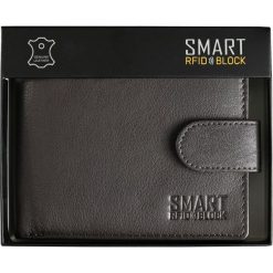 KORUMA Portfel męski na zamek z ochroną RFID (brązowy) SM-907GBR Uniwersalny. Brązowe portfele męskie KORUMA, bez wzorów. Za 109.99 zł.