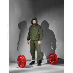 MANTO spodnie dresowe LABEL 25 khaki. Zielone spodnie sportowe męskie Manto, m, bez wzorów, z dresówki. Za 269.00 zł.