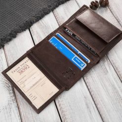 Paolo Peruzzi Portfel męski skórzany brązowy klasyczny elegancki z ochroną RFID AY-10-BR. Brązowe portfele męskie Paolo Peruzzi, bez wzorów. Za 90.71 zł.