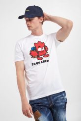 T-shirt DSQUARED2. T-shirty męskie Dsquared2, l, bez wzorów, bez kołnierzyka, bez ramiączek. W wyprzedaży za 825.30 zł.
