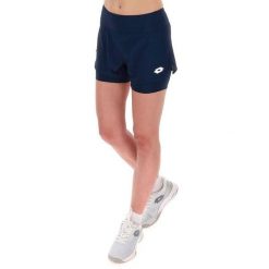 Spodenki tenisowe damskie Lotto Tech II-D1 short. Niebieskie szorty damskie Lotto, bez wzorów, sportowe. Za 190.00 zł.